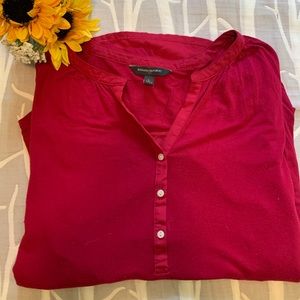 Banana Republic Red Long Sleeve Top